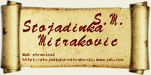 Stojadinka Mitraković vizit kartica